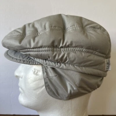 Vintage Conte of Florence Down Gray Flat Cap Mens Size 59 (L) Ear Flap Cabbie - Image 1 of 4