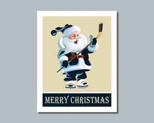 SEATTLE KRAKEN comparable CHRISTMAS HOCKEY SANTA Photo Picture Decoration (T) - Picture 1 of 10