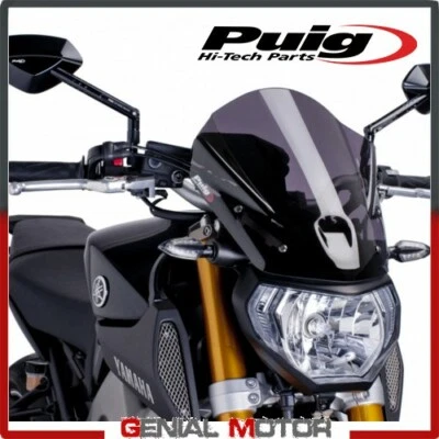 PARE-BRISE PUIG FUME FONCE 6861F YAMAHA MT-09 850 2013 / 2016 - Photo 1/2
