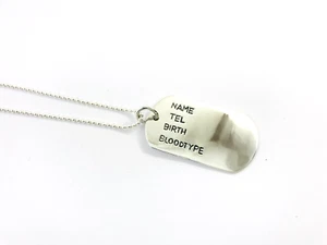 Top colgante con etiqueta de perro de plata esterlina 925. 2"" x 1,1" 16 gramos - Imagen 1 de 5