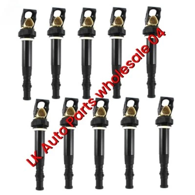 Conjunto de 10 bobinas de ignição para 12137841556 BMW M5 Sedan M6 Coupe E60 E63 E64 S85 - Imagem 1 de 4