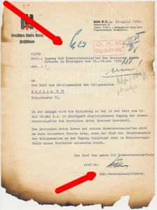 144816: Brief an Großadmiral Erich Raeder von DRK-Generalhauptführer Hartmann - Picture 1 of 3