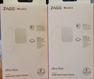 2  ZAGG InvisibleShield Ultra Clear Advanced Scratch Shatter Screen Protect 41mm - Image 1 of 4