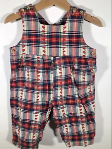 Vintage 955 Kids Baby Girl 12 Months Sleeveless Jumper Romper Long All Plaid - Foto 1 di 6