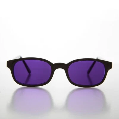 Hipster Black Rectangular Frame With Purple Lenses  - Zen - Image 1 of 3