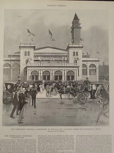 Chicago Illinois Democratic National Convention #4 1896 Harpers Weekly - Bild 1 von 2