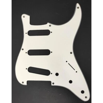ADPGUITARPARTS Pickguard Parchment SSS 3 ply 8 trous style Stratocaster 54-59