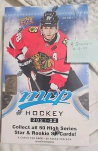 2021-22 Upper Deck MVP Hockey Hobby Box FACTORY SEALED NEW - Picture 1 of 2