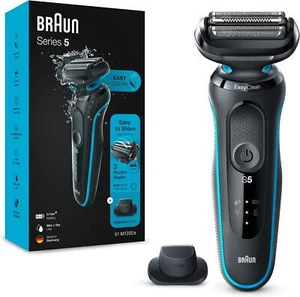 BRAUN Series 5 51-M1200s Rasoio Trimmer Nero e Blu - Foto 1 di 3