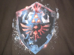 TeeFury Zelda XXXL "Epic Hylian Shield" Legend of Zelda Link Shirt BROWN - Picture 1 of 1