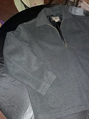 Soft Collar Insulated Jacket Solid Team Used Ribbed Red Kap Work Uniform Coat  - Image 1 of 4