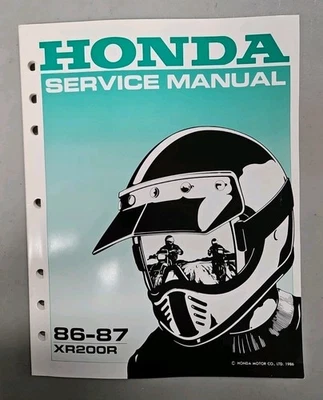 Honda XR200R Service Shop Manual 1986-1987 XR200 XR 200 200R OEM Genuine - Image 1 of 4