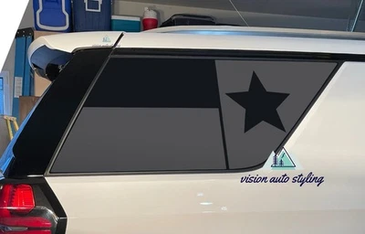 Se adapta a Chevy Tahoe 2021-2025 cuarto ventana bandera de Texas calcomanía pegatina negra Foto 1 de 4