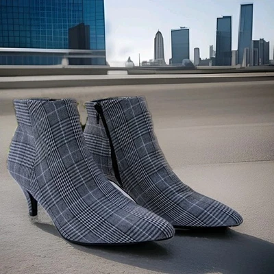 Botines Vera Wang Simply Vera para mujer 8 1/2 M Renata a cuadros Foto 1 de 4