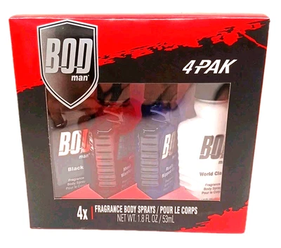 Bod Man 4 Pack Box Black, Really Ripped Abs, Most Wanted & World Class, 1.8 oz - Image 1 of 4