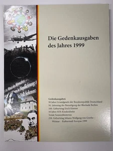 Commemorative Issues of the Year 1999 To Den 10 DM Coins 1999 - 6x Medals - Picture 1 of 4