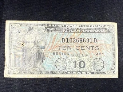 1951 U.S. 10 Cents Military Payment Certificate Series 481  P#M23  SPC1616 - Image 1 of 3