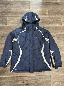 Nike Fit Vintage Jacket Men Hooded 90s Y2K Large Navy Blue - Picture 1 of 14