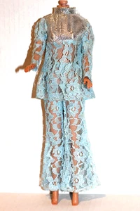 SHILLMAN 1971 CLONE HONG KONG OUTFIT BLUE LACE PANT SET TAGGED - Picture 1 of 8