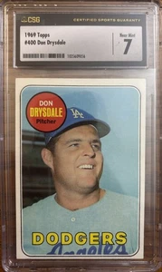 1969 Topps Don Drysdale #400 CSG 7 casi como nuevo Dodgers - Imagen 1 de 2