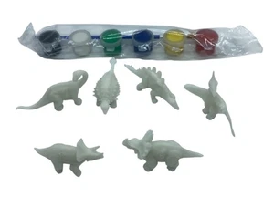 Hágalo usted mismo Kit de pintura de dinosaurios con 5 estatuillas y 6 colores de pintura NUEVO - Imagen 1 de 8