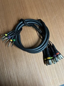 8 Way XLR Male To Jack Stereo Cable Loom Patch Lead 2.2m - Picture 1 of 4