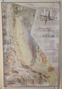 2016 Kalifornien Wanderkarte groß 40" x 60" (wird nicht mehr gedruckt) makellos!! - Bild 1 von 9