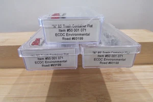 N Scale Atlas (3) 50-001-071 85' Trash Container Flat Car Lot#5074 - Picture 1 of 4