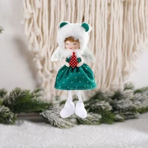 Plush Red Green Christmas Elf Doll Christmas Angel Plush Doll Festival - Picture 1 of 9
