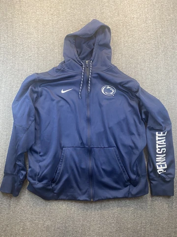 Men's Nike Therma Fit Full Zip Hoodie Jacket Penn State Navy Blue 3XL Cover