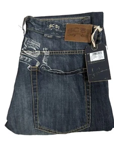 Jean Sc51 By Sonneti Gooch Bootcut Dark Distressed aspecto usado talla 34L - Imagen 1 de 13