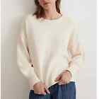 Madewell Conway Pullover Oversized Sweater Cotton Cream Size XXS