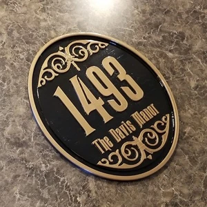 11" Personalisiertes Adressschild/Plakette von Haunted Mansion inspiriert mit Familienname - Bild 1 von 9