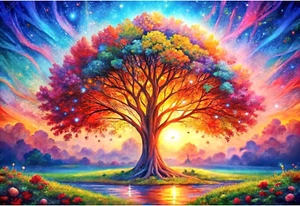 Tree of Life Diamond Painting Kits for Adults, 5D Full round Drill Diamond Art.. - Picture 1 of 7