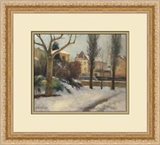 Gustave Caillebotte Winter Scene Custom Framed Print