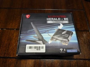 MSI HERALD-BE WiFi 7 MAX Wireless - Bluetooth 5.4 PCiE - Windows 11 - Afbeelding 1 van 3