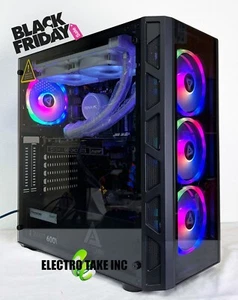 New Built Gaming Pc Desktop Computer Intel i7 GTX 1660-SSD RAM Liquid Cooler CPU - Picture 1 of 12