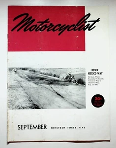 1945 September Motorcyclist Motorcycle Magazine Ed Kretz Mexico Triumph Indian - Picture 1 of 9
