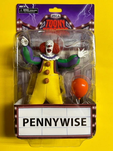 NECA Toony Terrors IT Pennywise Clown Action Figure Brand New Sealed Stephenking Cover
