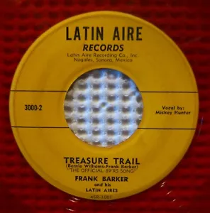 FRANK BARKER • MICKEY HUNTER Obscure Private LATIN AIRE Jazz Vocal Red Vinyl 45 - Picture 1 of 1