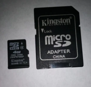 Kingston 4GB SD with adapter - Picture 1 of 2