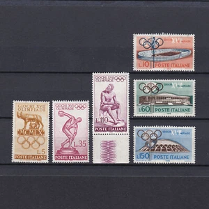 Italy stamps, 1960 Olympic Games, Rome part set of 6 between SG 1020 & 1028, MNH - Foto 1 di 2