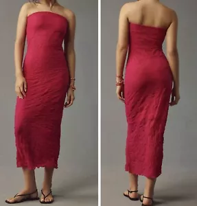 NWT Anthropologie Strapless Textured Knit Slip Maxi Dress, Size S - Picture 1 of 12