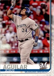 2019 Topps Baseball Jesus Aguilar . Milwaukee Brewers #287