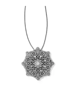COLLANA ARGENTO CRISTALLO SWAROVSKI PENDENTE CONVERTIBILE BRIGHTON MAMOUNIA NUOVA CON ETICHETTE - Foto 1 di 8