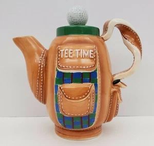 Tee Time - Golf - Tetera - Cafetera - Globos Flowers Inc - Pintados a mano - Imagen 1 de 5