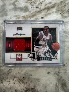 Maglia Allen Iverson 2012/13 Donruss Elite Throwback Threads gioco usata 76ers - Foto 1 di 4