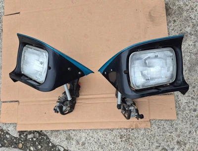 Par de faros delanteros MK2 Toyota MR2 Turbo con motores rojos OEM SW20 91 93 95 Foto 1 de 4