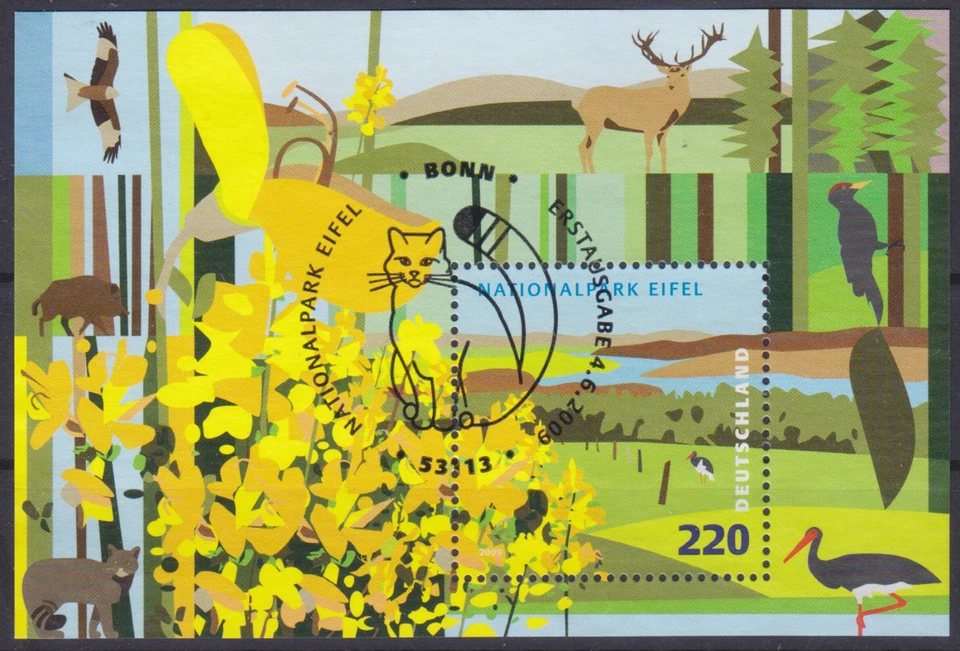 Federal Republic Block 74 the Eifel, FDC Sstpl. Bonn - Image 1 of 1