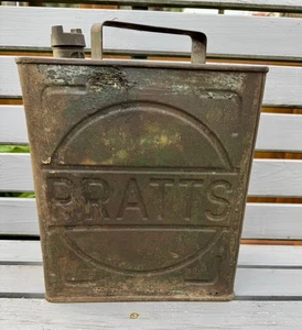 Oldtimer Pratts Benzinkanister mit Messingdeckel unrestauriert - Bild 1 von 6